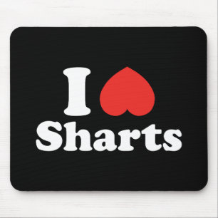 I Heart Sharts Mouse Mat