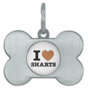 I Heart Sharts Pet ID Tag