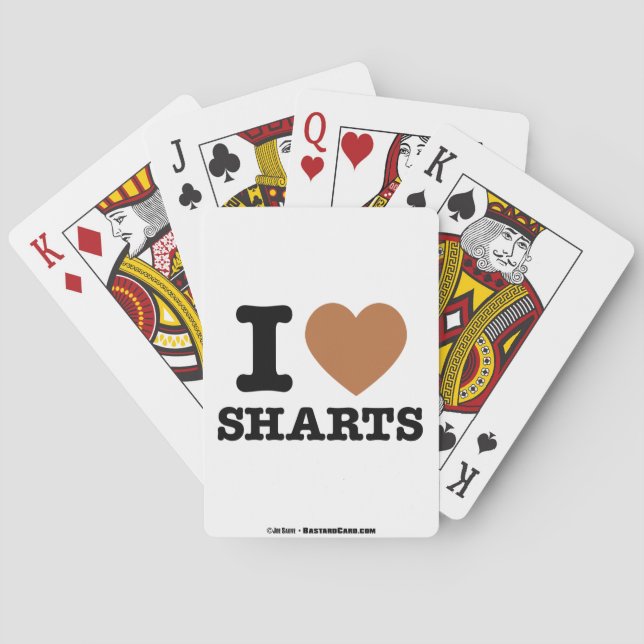 I Heart Sharts Playing Cards (Back)