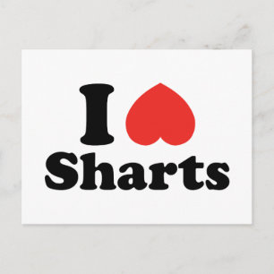 I Heart Sharts Postcard