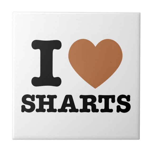 I Heart Sharts Tile (Front)