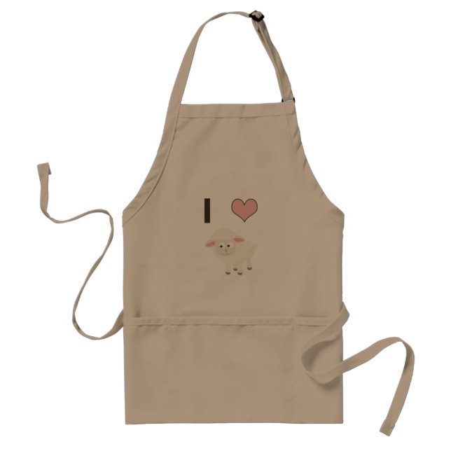 I heart Sheep Standard Apron (Front)
