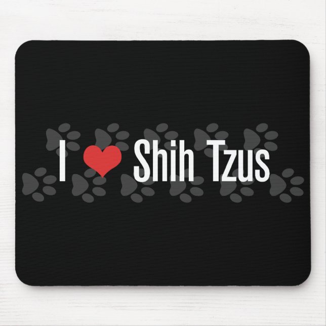 I (heart) Shih Tzus Mouse Mat (Front)