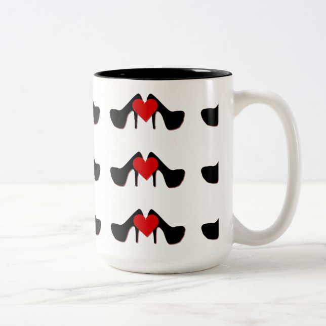 I Heart Shoes Pattern Mug (Right)