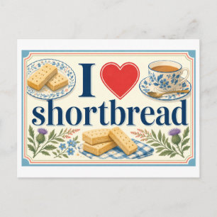 "I [Heart] Shortbread" Postcard
