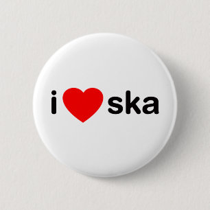 I Heart Ska 6 Cm Round Badge