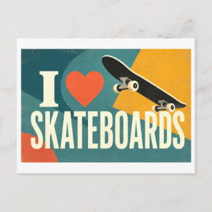 "I [Heart] Skateboards" Postcard