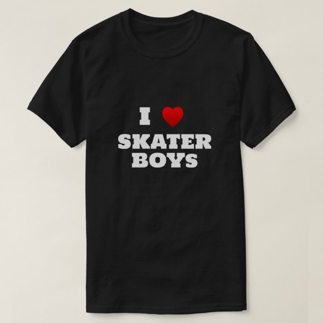 I Heart Skater Boys T-Shirt (Design Front)