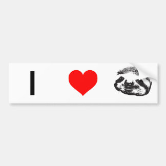 I (Heart Sloths) Bumper Sticker