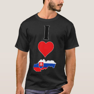 I Heart Slovakia I Love Slovakian National Flag Ma T-Shirt