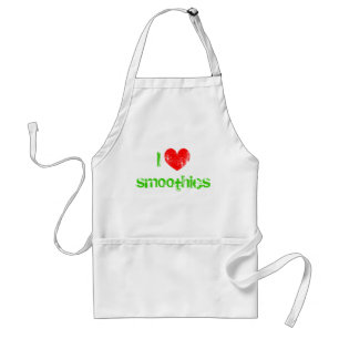I heart smoothies apron for healthy lifestyle fans