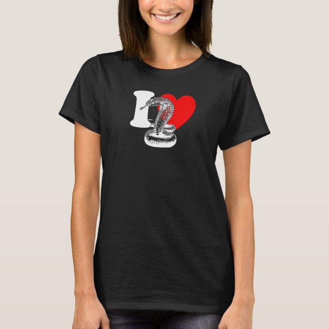 I Heart Snakes - Cute I Love Snakes, Snake Lover P T-Shirt (Front)