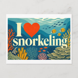 "I [Heart] Snorkelling" Postcard