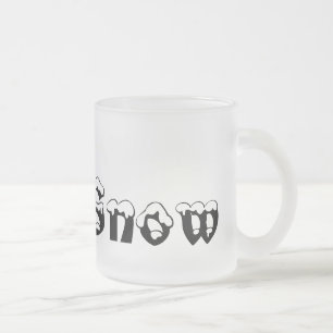I Heart Snow Frosted Mug