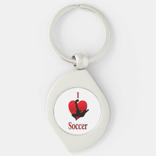 I Heart Soccer Key Ring
