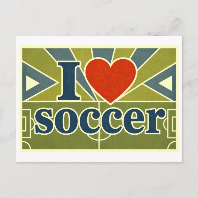 "I [Heart] Soccer" Postcard (Front)