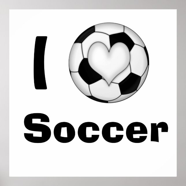 I Heart Soccer Poster (Front)