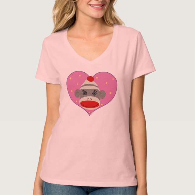 I Heart Sock Monkey T-Shirt (Front)