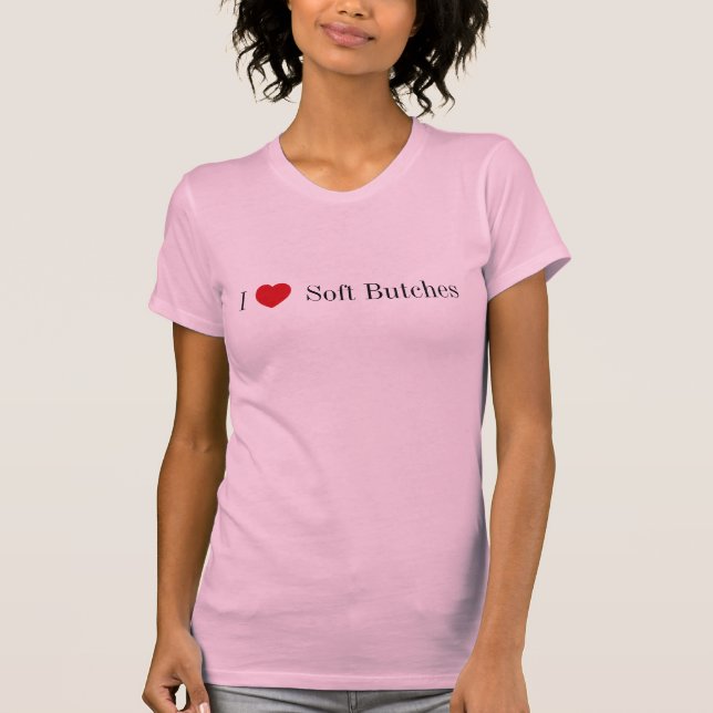 I heart Soft Butches womens basic T-Shirt (Front)