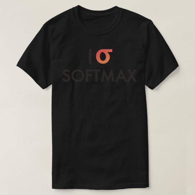 I Heart Softmax White T-Shirt (Design Front)