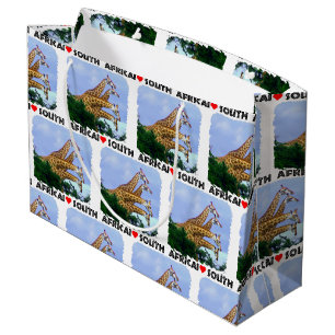 I Heart South Africa 4 Giraffes Large Gift Bag
