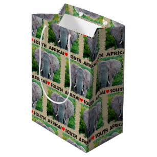 I Heart South Africa Bull Elephant Medium Gift Bag