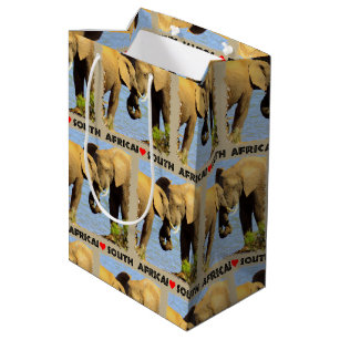 I Heart South Africa Elephants in Love Medium Gift Bag