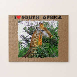 I Heart South Africa giraffe aloe Jigsaw Puzzle