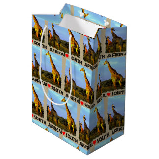 I Heart South Africa Giraffe Herd Medium Gift Bag