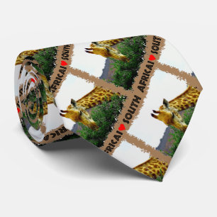 I Heart South Africa Giraffe Thorn tree Tie