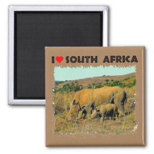 I Heart South Africa Rhino amongst the reeds Magnet