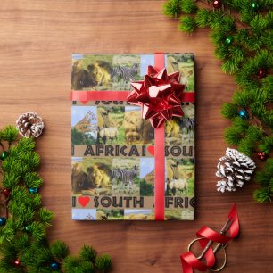 I Heart South Africa Wildlife Photos Wrapping Paper