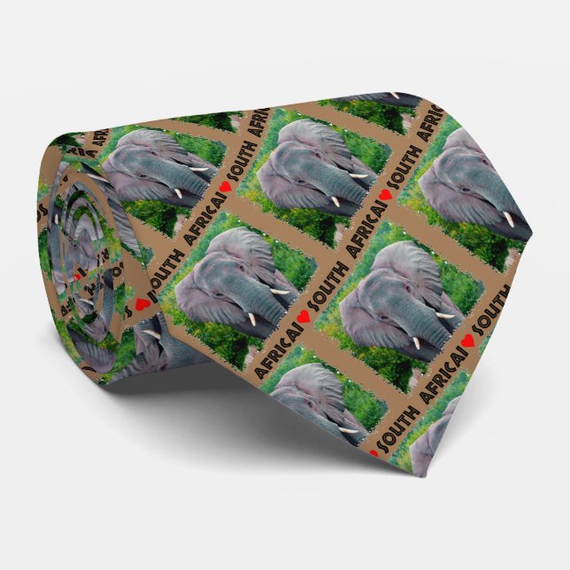 I Heart South Africa young bull elephant Tie (Rolled)
