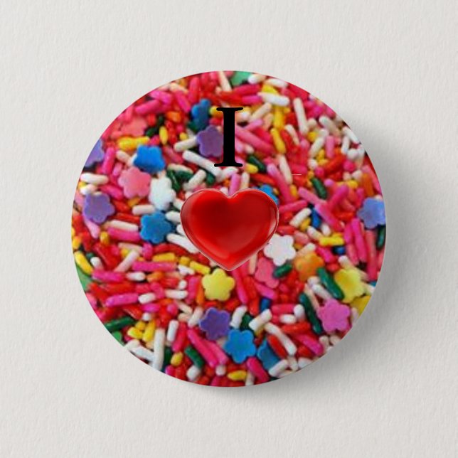 I Heart Sprinkles / I Love Sprinkles Button (Front)