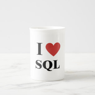 I Heart SQL Bone China Mug