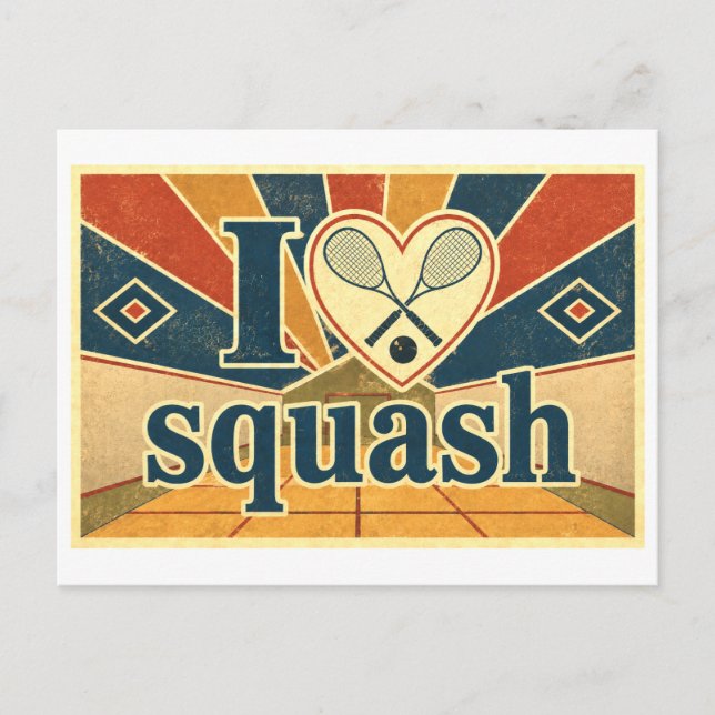 "I [Heart] Squash" Postcard (Front)
