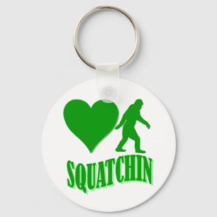 I heart squatchin key ring