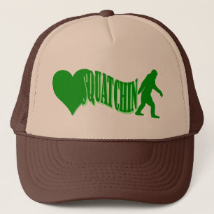 I heart squatchin trucker hat