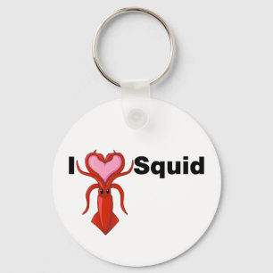I Heart Squid Key Ring