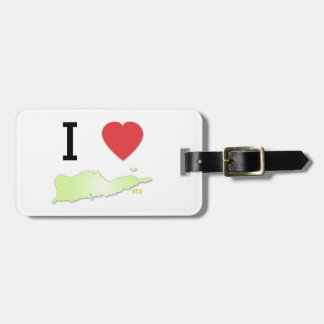 I heart St Croix Luggage Tag