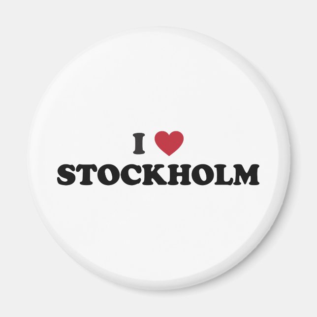 I Heart Stockholm Sweden Magnet (Front)