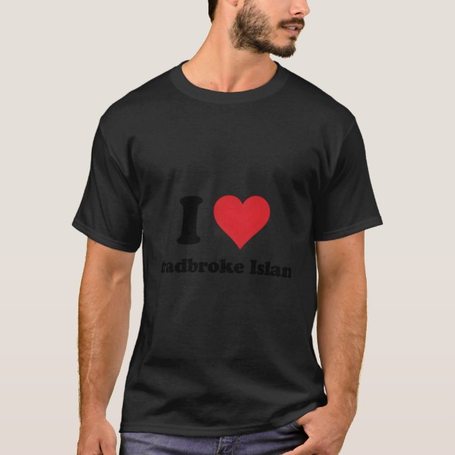 I Heart Stradbroke Island Love Australia Aussie T-Shirt (Front)