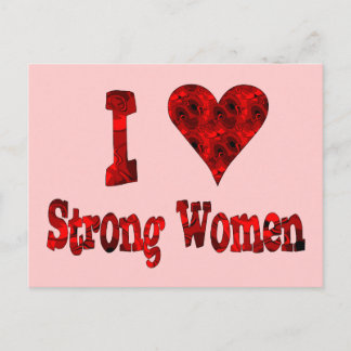 I Heart Strong Women Postcard
