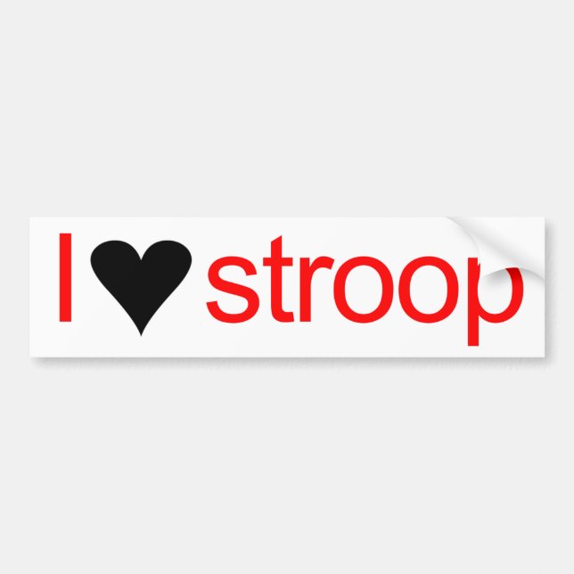 I heart stroop bumper sticker (Front)