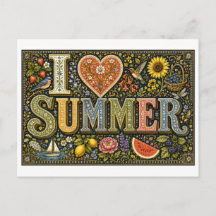 "I [Heart] Summer" Postcard
