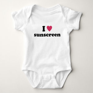 I Heart Sunscreen Baby Bodysuit