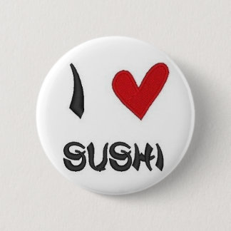 I Heart Sushi 6 Cm Round Badge