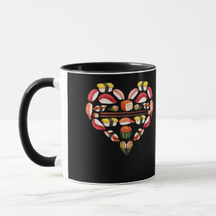 I Heart Sushi Sashimi Food Lover Mug