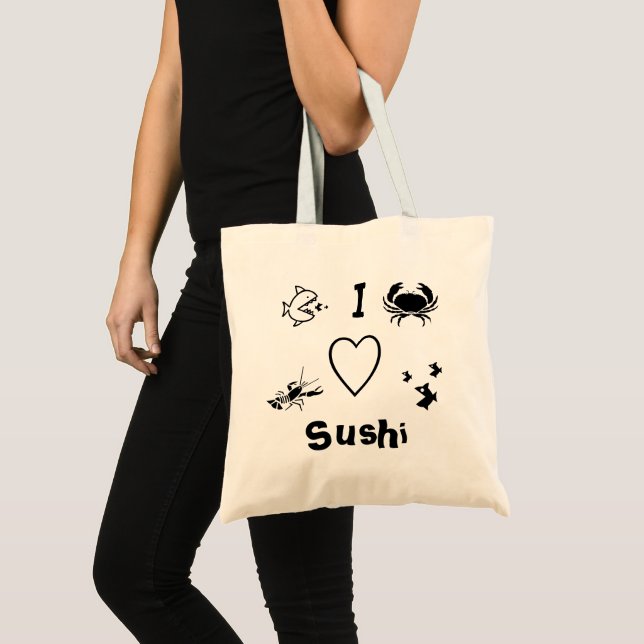 I Heart Sushi Tote Bag (Front (Product))