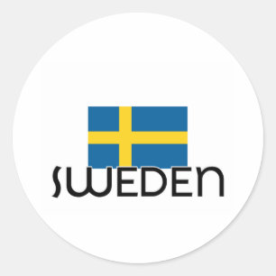 I HEART SWEDEN CLASSIC ROUND STICKER